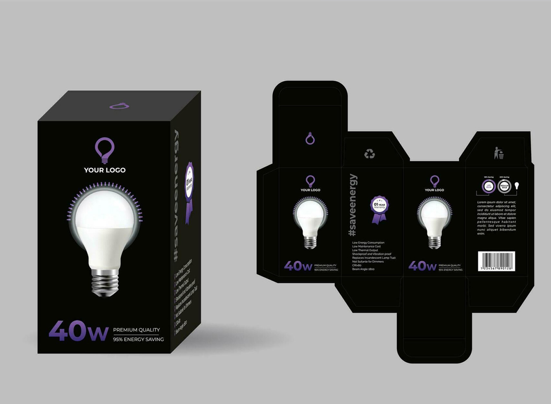 جعبه لامپ مقوایی سفارشی