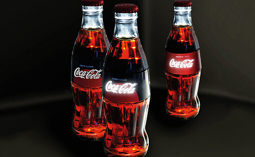 OLED label for Coca-Cola