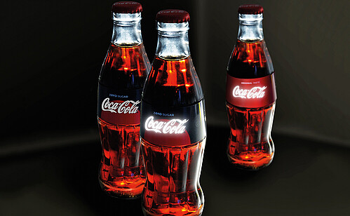 OLED label for Coca-Cola