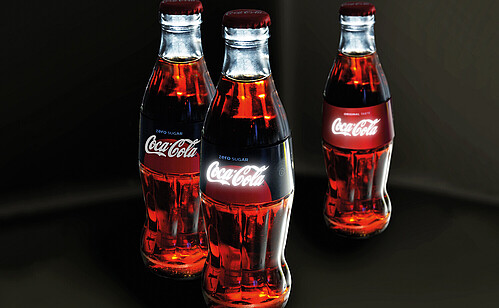 OLED label for Coca-Cola