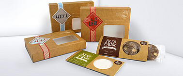 Cookie packaging in modern craft paper look and natural feel